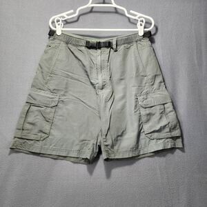REI Mens Shorts Medium Green Cargo UPF 50+ Board Swim Trunks 30x8 Nylon Fishing